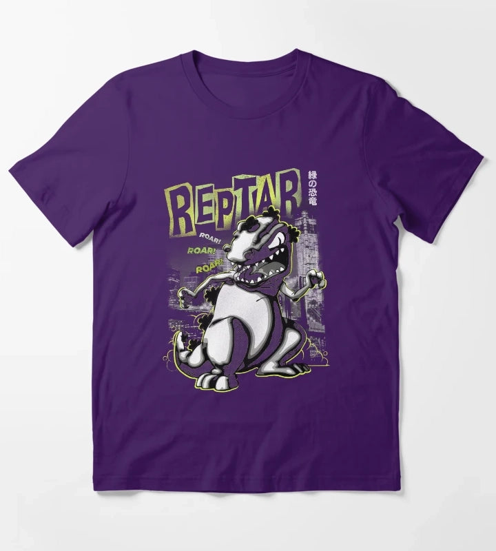 Rugrats Reptar Kanji Noir Poster T-Shirt Purple