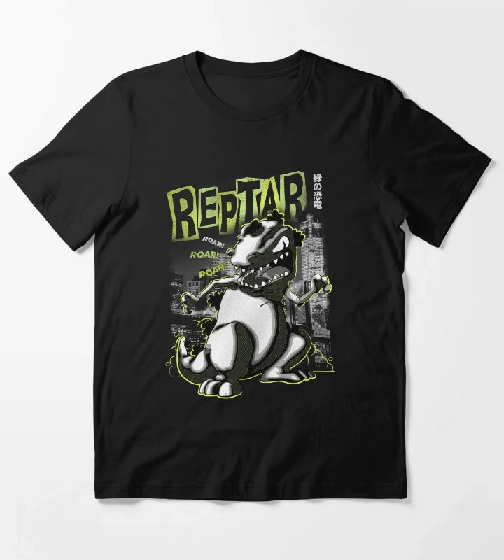 Rugrats Reptar Kanji Noir Poster T-Shirt