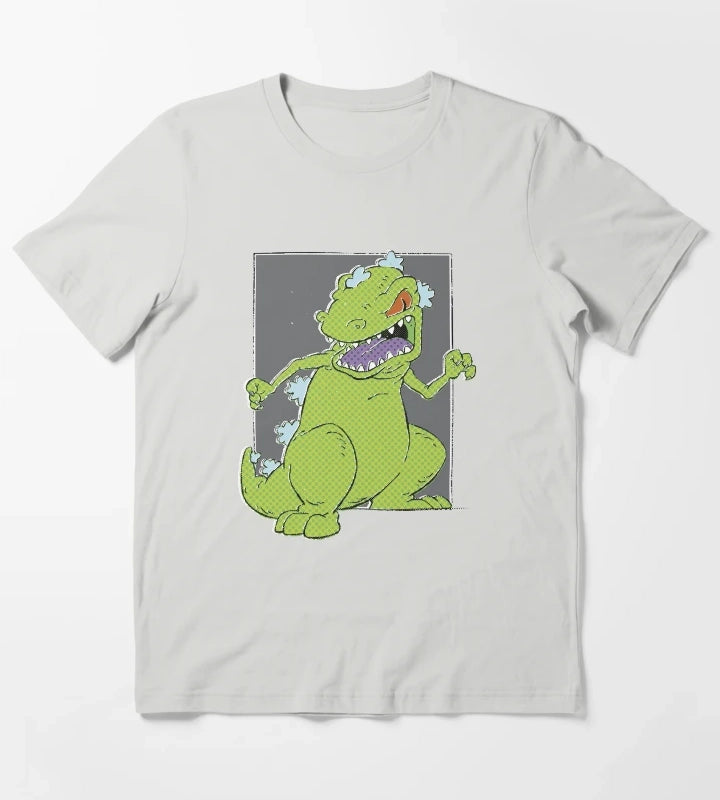 Rugrats Reptar Square Pop Art Poster T-Shirt Light Grey
