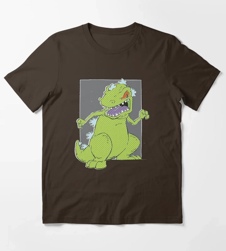 Rugrats Reptar Square Pop Art Poster T-Shirt Brown
