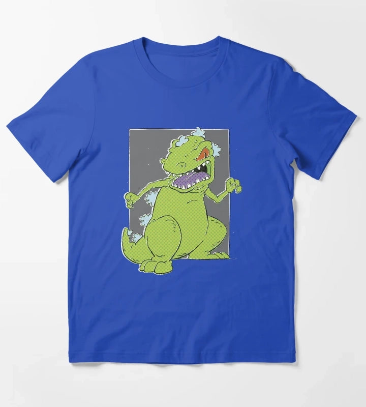 Rugrats Reptar Square Pop Art Poster T-Shirt Blue