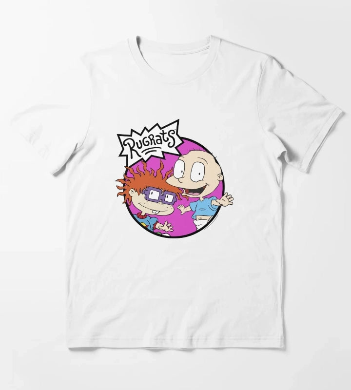 Rugrats Tommy Chucky Best Buddies Logo T-Shirt White