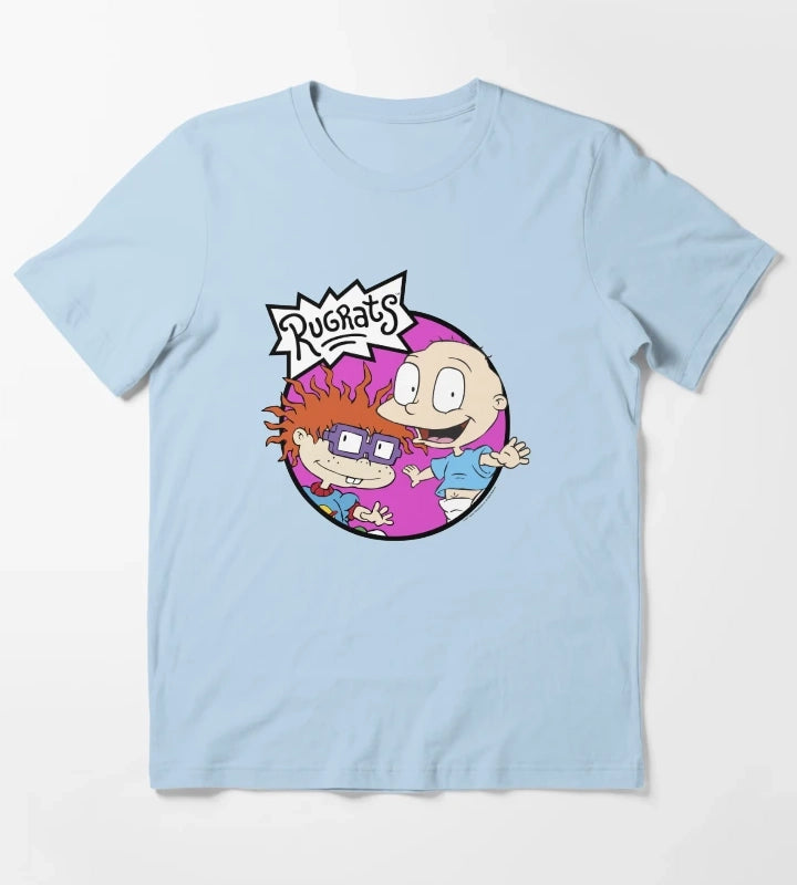 Rugrats Tommy Chucky Best Buddies Logo T-Shirt Sky Blue