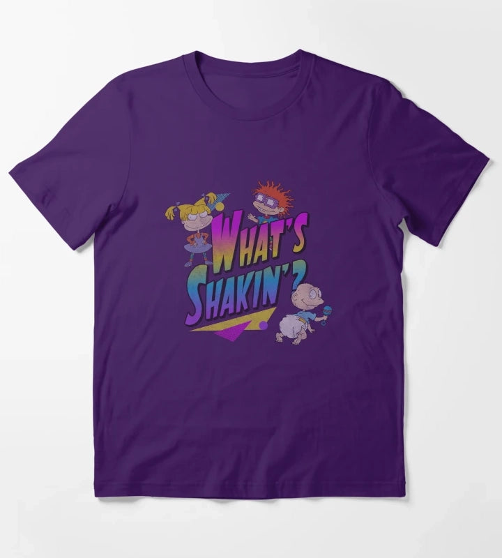 Rugrats Vintage Neon Group Whats Shakin T-Shirt Purple