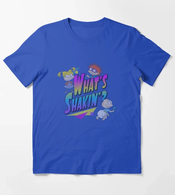 Rugrats Vintage Neon Group Whats Shakin T-Shirt Blue