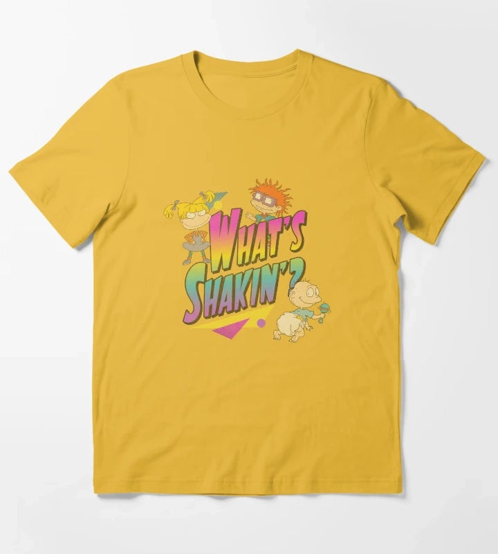 Rugrats Vintage Neon Group Whats Shakin T-Shirt Yellow