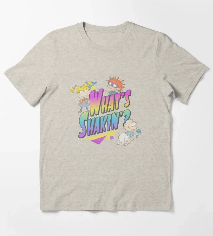 Rugrats Vintage Neon Group Whats Shakin T-Shirt Cream
