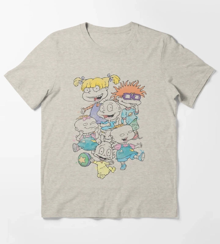 Rugrats Watercolor Group Shot Poster T-Shirt Cream