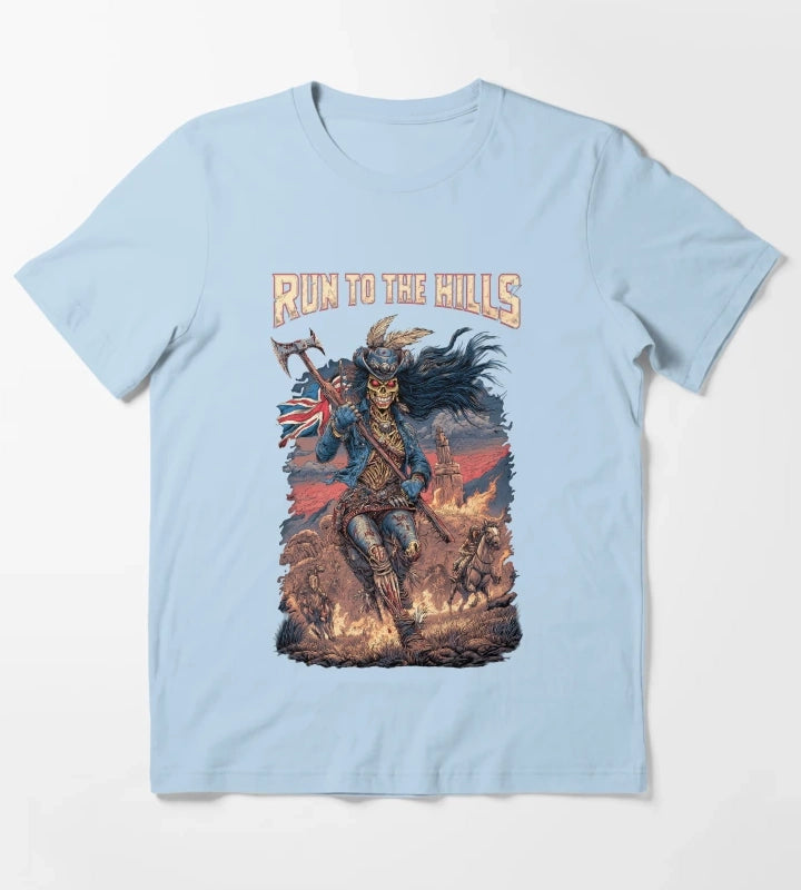 Run to the Hills T-Shirt Sky Blue