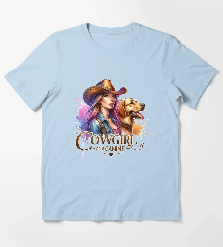 Rustic Cowgirl Charm Apparel Mugs Stickers More T-Shirt Sky Blue