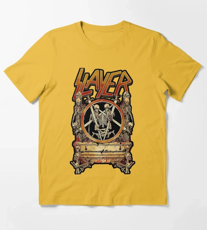 SLAYERs 02 American thrash metal band T-Shirt Yellow