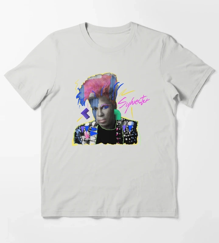 SLVSTR DISCO QUEEN black background T-Shirt Light Grey