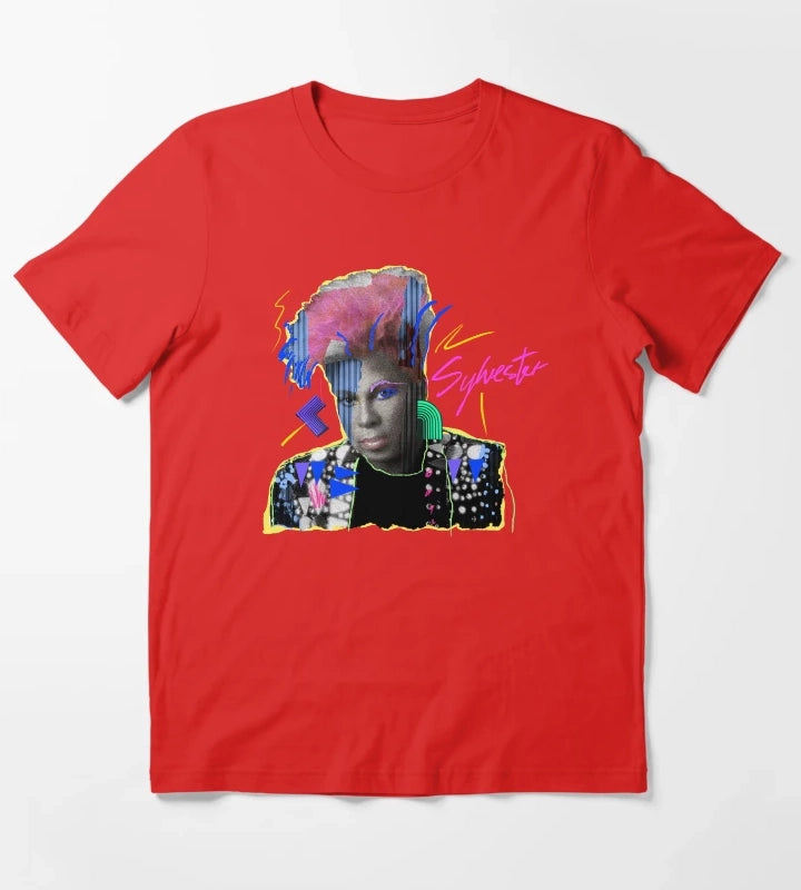 SLVSTR DISCO QUEEN black background T-Shirt Red