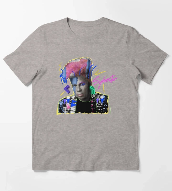 SLVSTR DISCO QUEEN black background T-Shirt Heather Grey