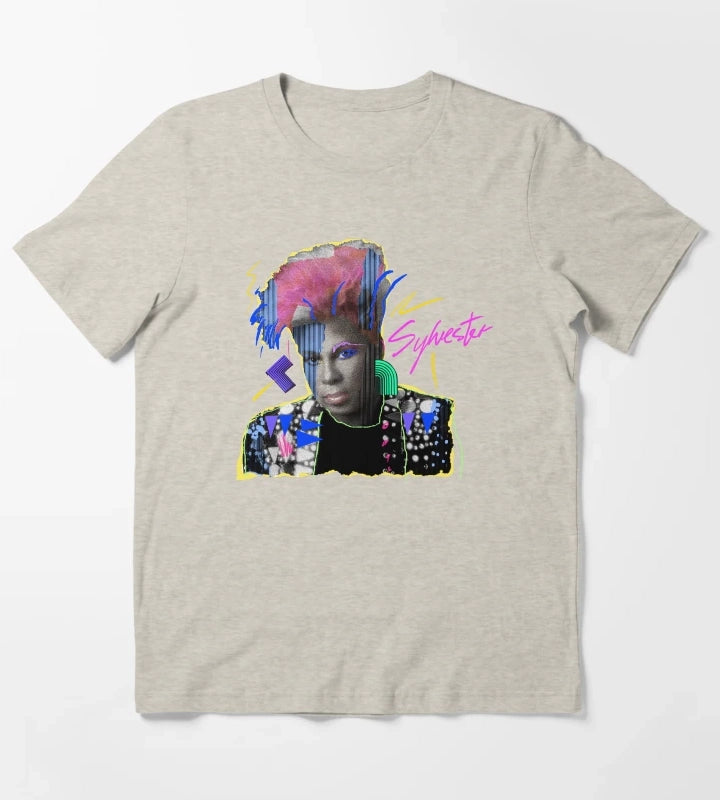 SLVSTR DISCO QUEEN black background T-Shirt Cream