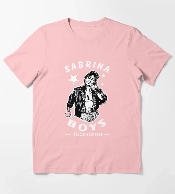 Sabrina Boys Italo Disco 1985 Stencil Vintage Design T-Shirt Dark Grey