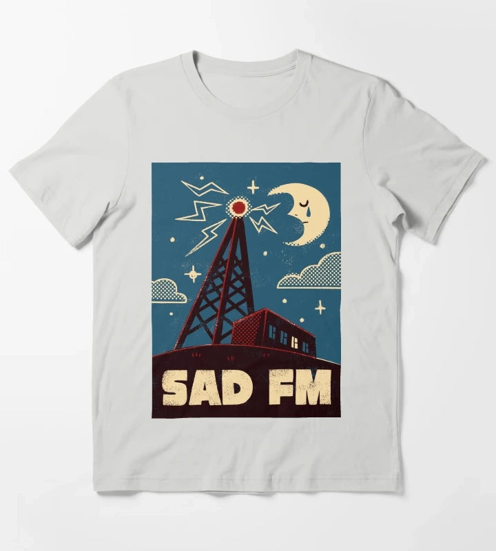 Sad FM T-Shirt Light Grey
