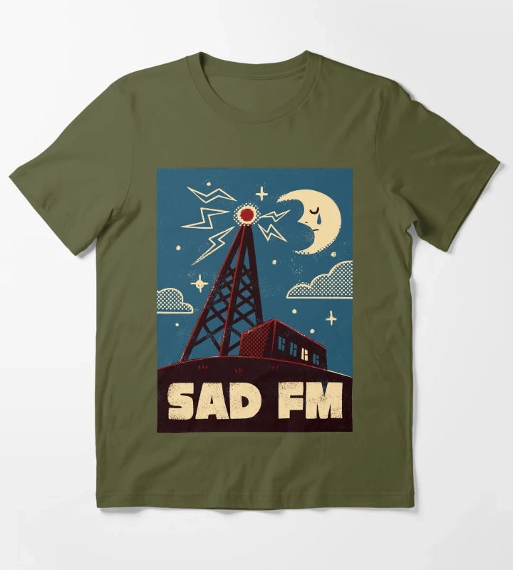 Sad FM T-Shirt Olive Green