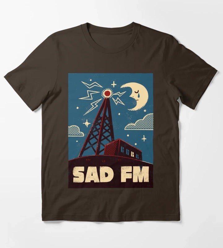 Sad FM T-Shirt Brown