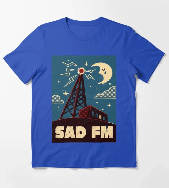 Sad FM T-Shirt Blue