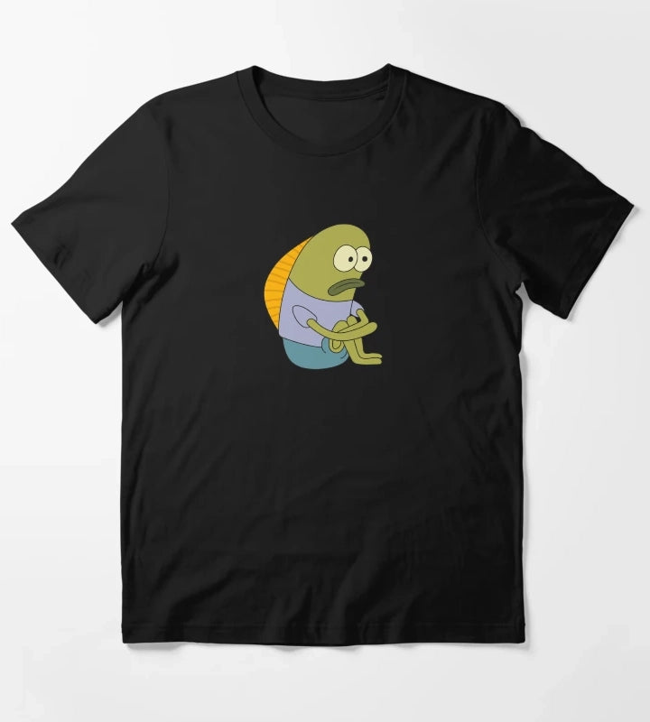 Sad Fish Meme SpongeBob Funny Illustration T-Shirt