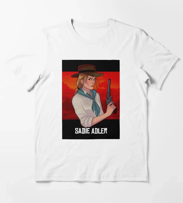 Sadie Adler Cowgirl Video Gaming T-Shirt White