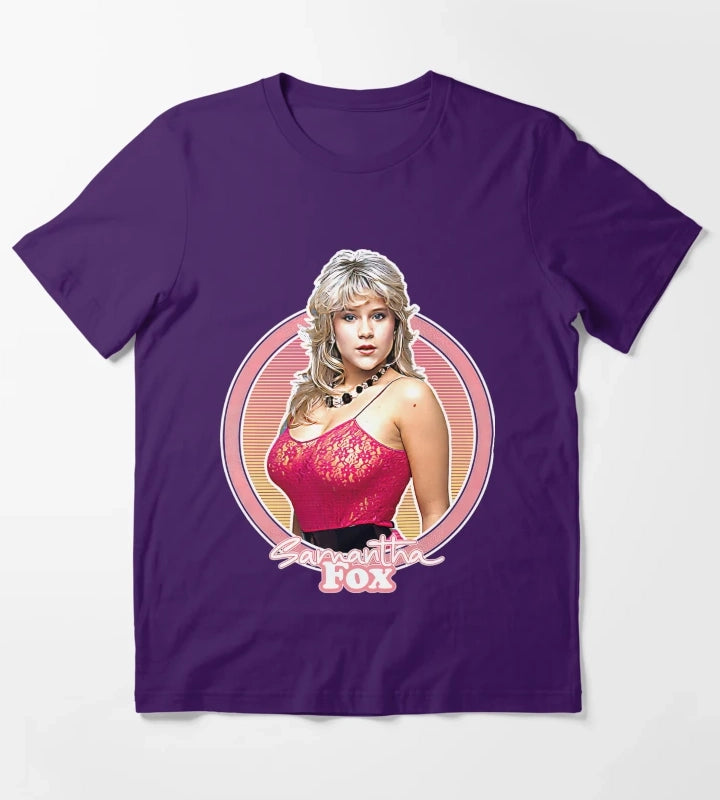 Samantha 80s Fox Fan T-Shirt Purple