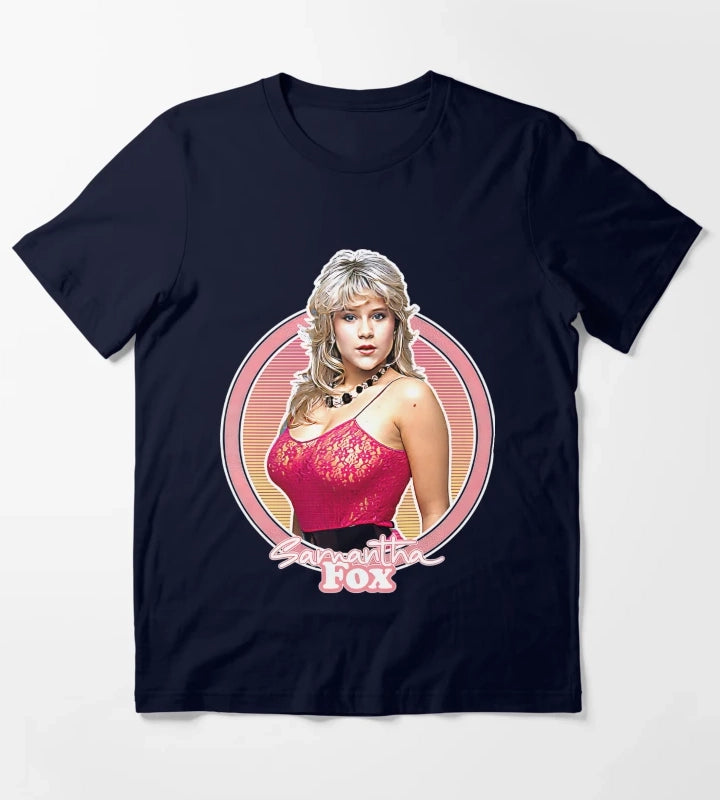 Samantha 80s Fox Fan T-Shirt Navy