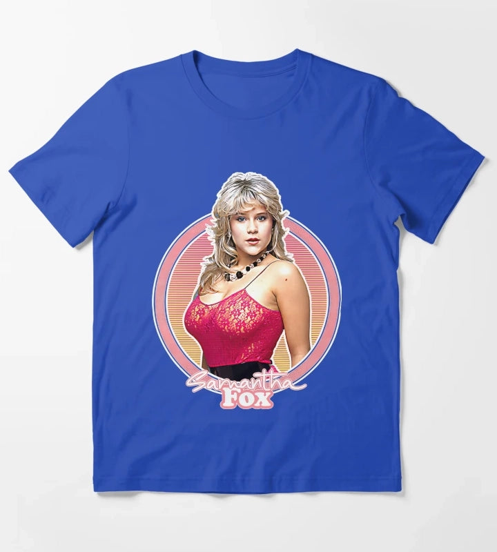 Samantha 80s Fox Fan T-Shirt Blue