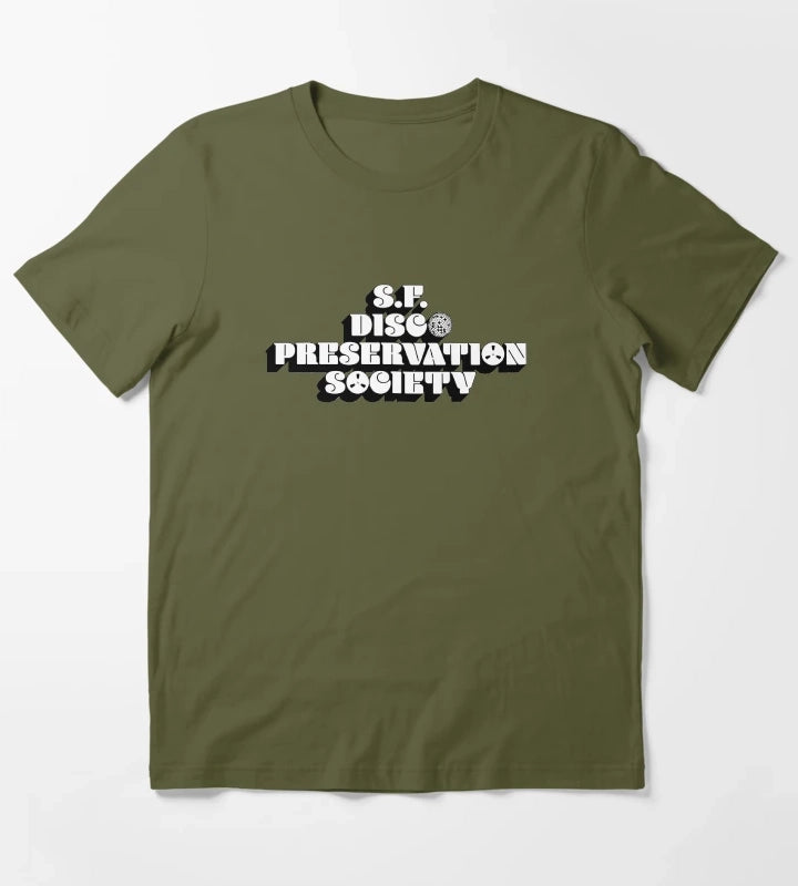 San Francisco Disco Preservation Society T-Shirt Olive Green