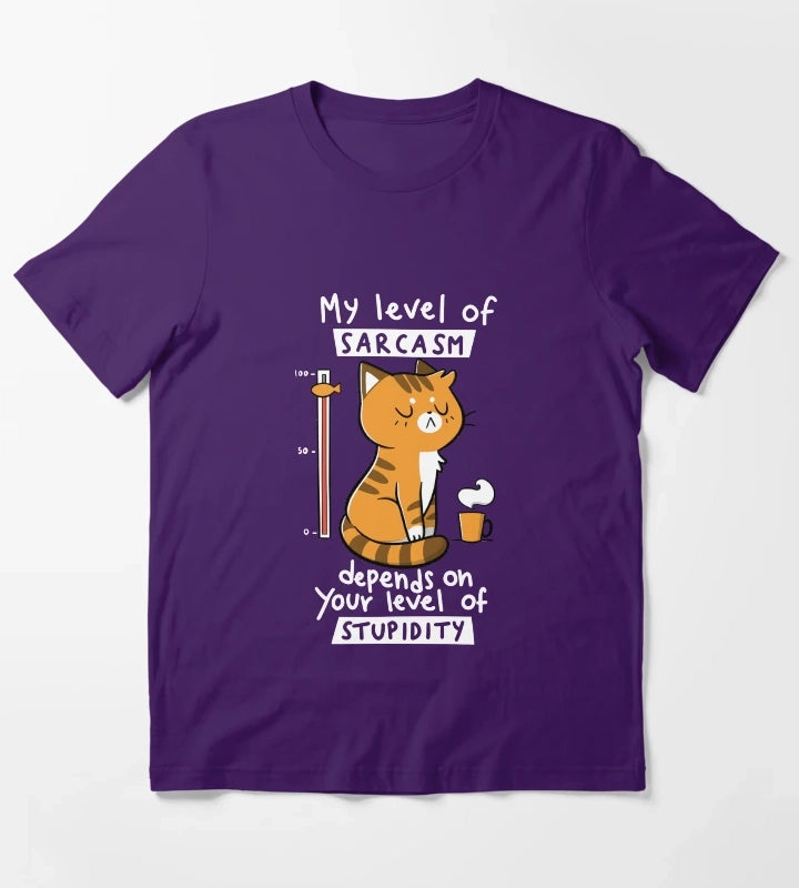 Sarcasm Level T-Shirt Purple