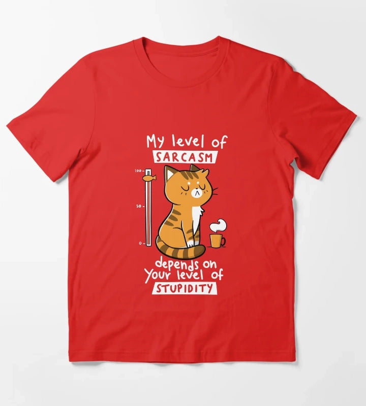 Sarcasm Level T-Shirt Red