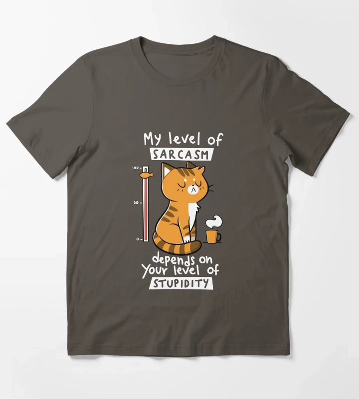 Sarcasm Level T-Shirt Dark Grey
