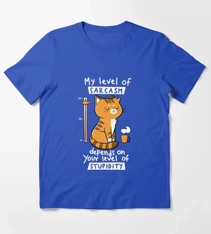 Sarcasm Level T-Shirt Blue