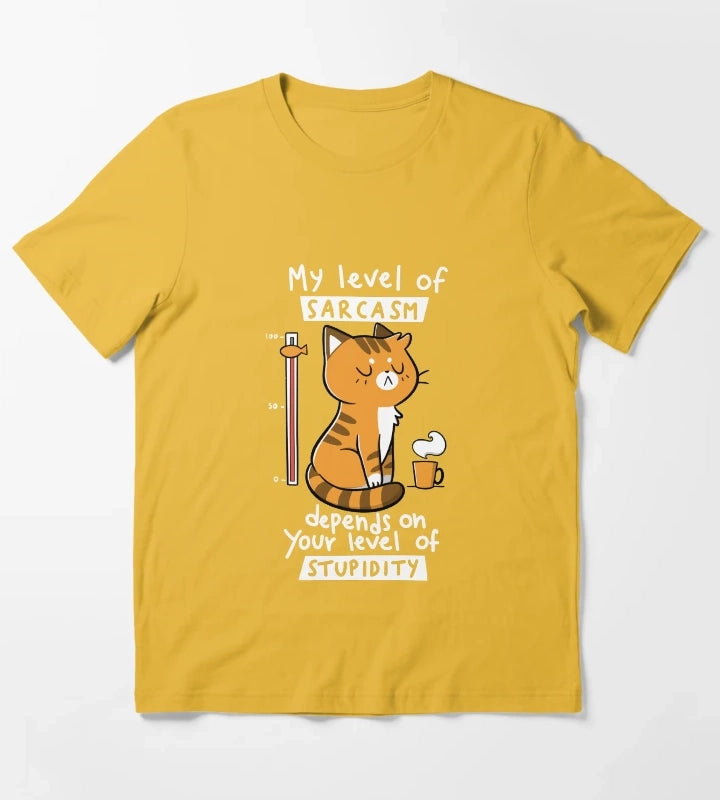 Sarcasm Level T-Shirt Yellow