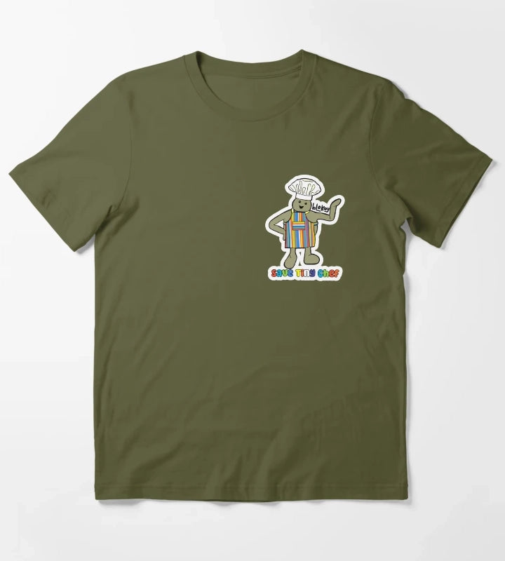 Save Tiny Chef T-Shirt Olive Green