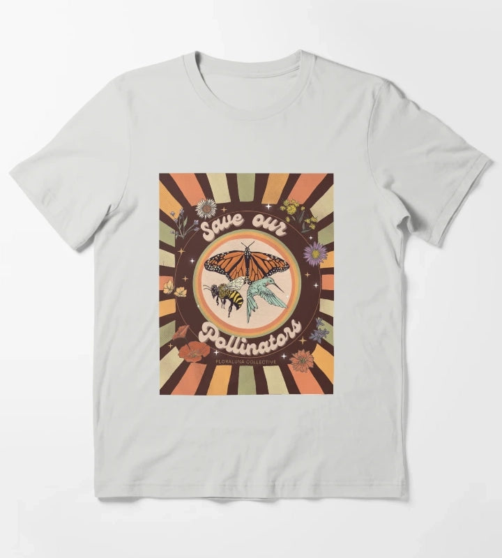Save our pollinators T-Shirt Light Grey