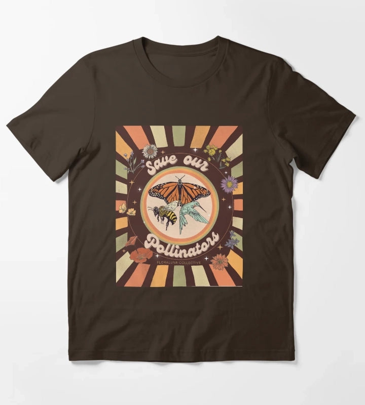 Save our pollinators T-Shirt Brown