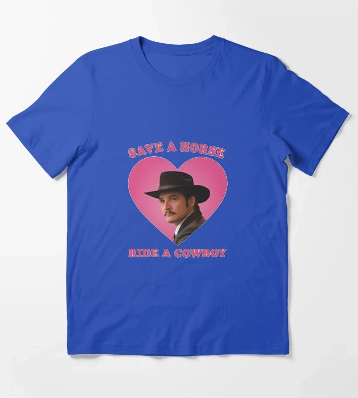 Save the horse ride a cowboy T-Shirt Blue