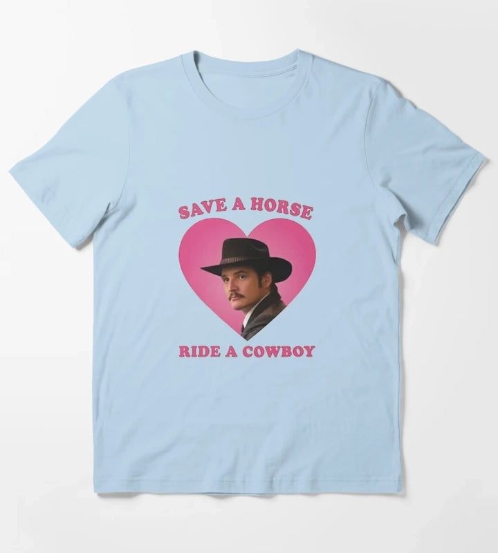 Save the horse ride a cowboy T-Shirt Sky Blue