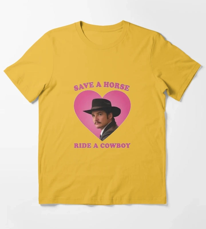 Save the horse ride a cowboy T-Shirt Yellow