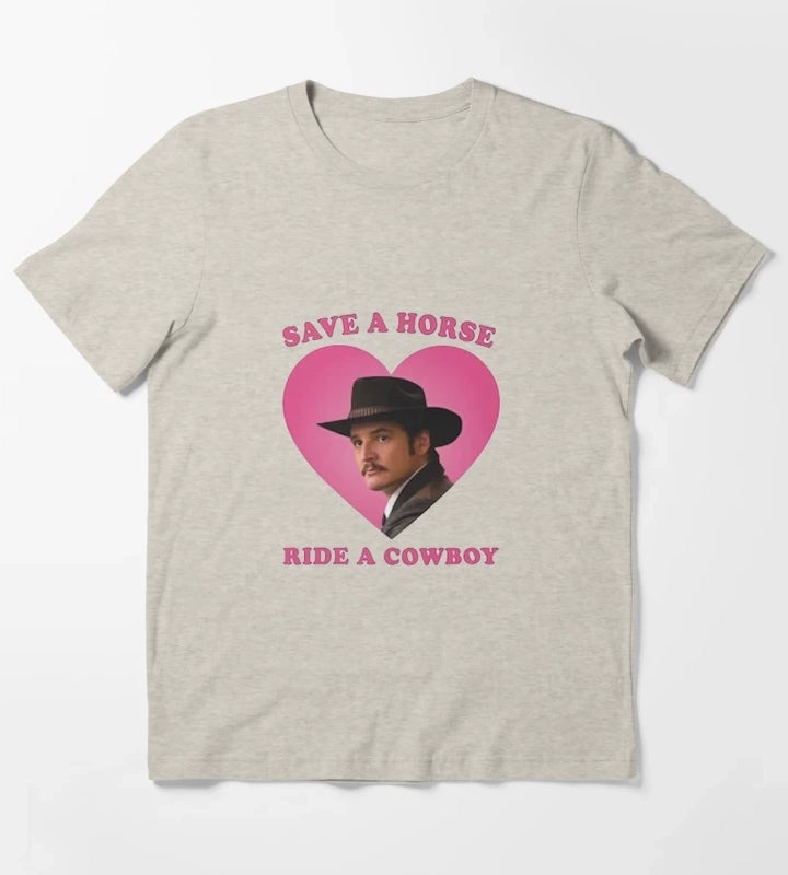 Save the horse ride a cowboy T-Shirt Cream