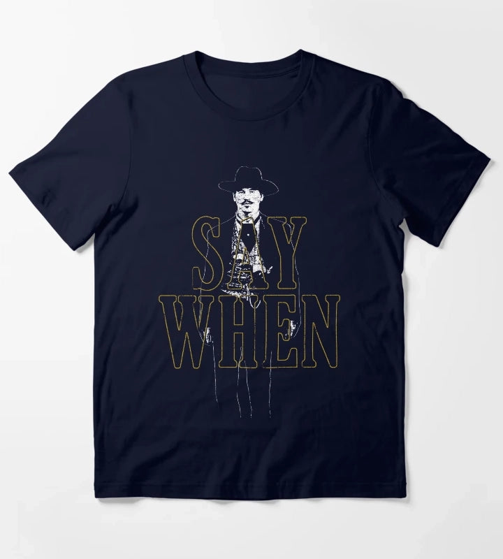 Say When Doc Holliday T-Shirt Navy