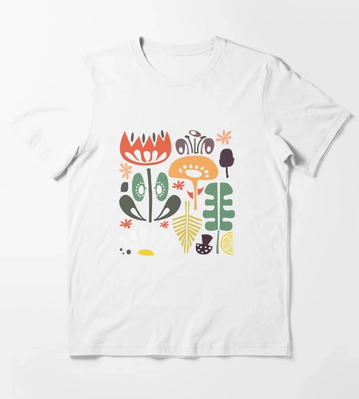 Scandinavian Wildflowers T-Shirt White