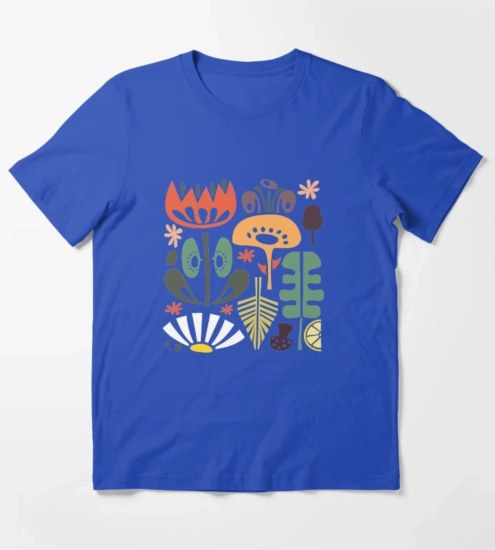Scandinavian Wildflowers T-Shirt Blue