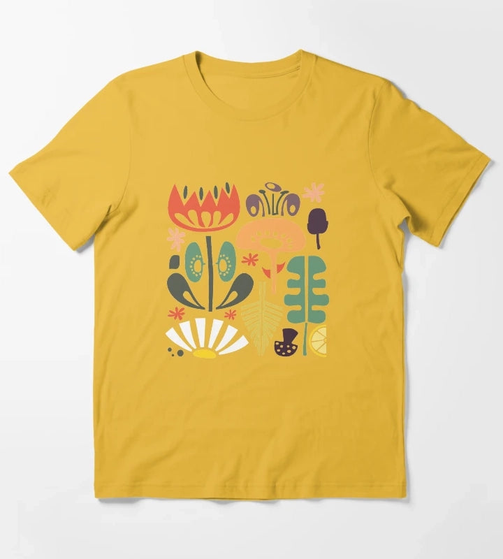 Scandinavian Wildflowers T-Shirt Yellow