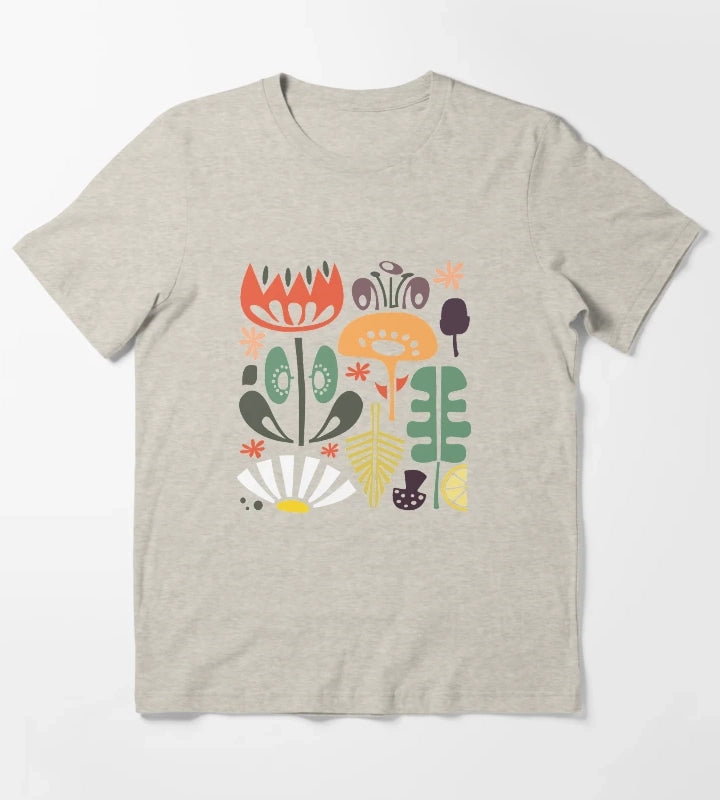 Scandinavian Wildflowers T-Shirt Cream