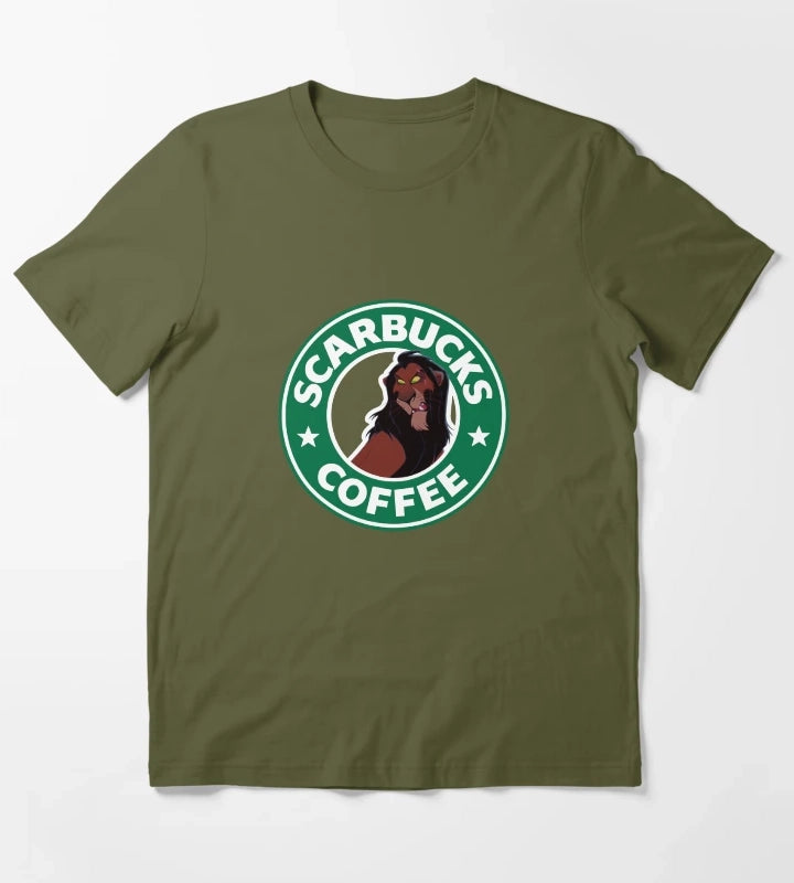 Scarbucks Coffee T-Shirt Olive Green