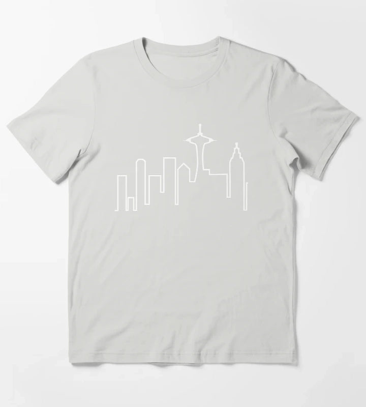 Seattle Skyline Frasier T-Shirt Light Grey