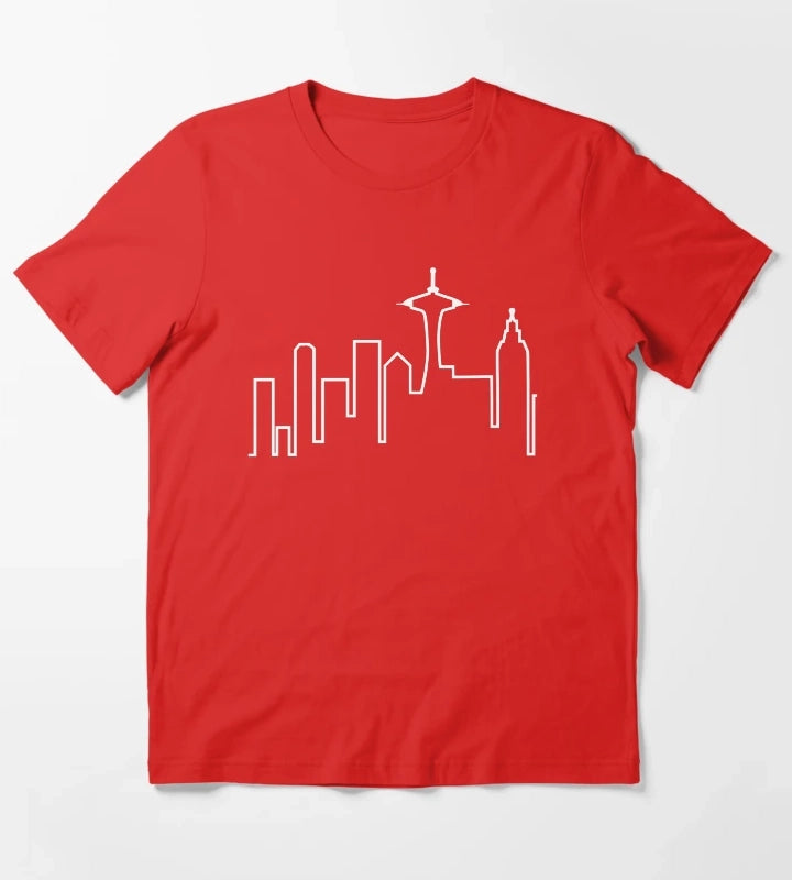 Seattle Skyline Frasier T-Shirt Red